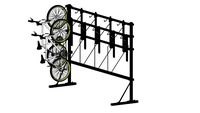 DoubleUp - Single Sided Free-Standing Vertical Bike Rack - 10 Bike