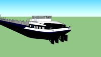 Binnenvaartschip met duwbakvoorschip