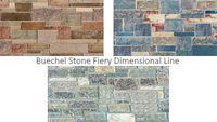 Buechel Stone Fiery Dimensional Line - Architectural Thin Veneer Stone and Full Stone Veneer Masonry 6x6