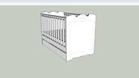 431 Baby Bed 140/70 Bianco Fiori