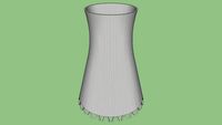 Hyperbolic Cooling Tower (Low Poly)