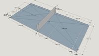 Badminton Court with dimensions
