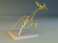 Statue of deer3d model