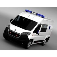 Peugeot Boxer Van Ambulance 2015 - 3D Car for Maya