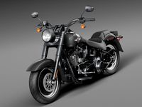 Harley Davidson Fatboy S Black Matt 20163d model