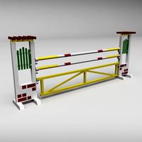 Horse jump obstacle 043d model