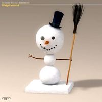 Cartoon snowman3d model