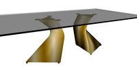 82377 Coffee Table Gloria Gold 140x82cm