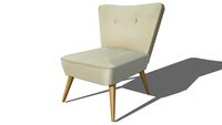 SCANDINAVE, Fauteuil vintage en coton beige nude, Maisons du monde, ref : 156320, prix : 149,90