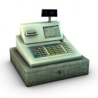 Cash register machine3d model