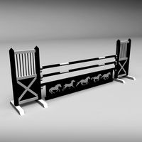 Horse jump obstacle 083d model