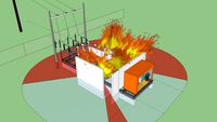 High Voltage Substation Fire