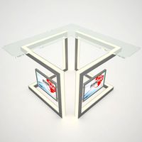 Tv Studio News Desk 0033d model