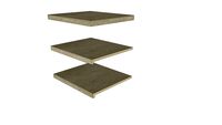 Golden Stone Porcelain Step 596 × 500 with 40mm Downstand