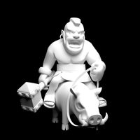 hog ride printable3d model