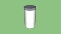 Frasco de vidrio, glass jar