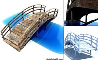 Low Poly Old Wooden Bridge3d model