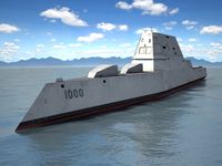 USS Zumwalt DDG-10003d model