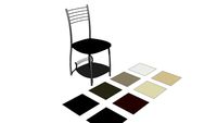 Sedia Moderna Jane Pelle Nera,Chair Jane