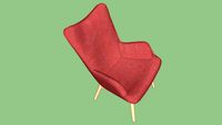 78915 Arm Chair Angels Wings Rythm Carmine Red