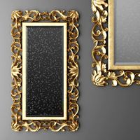 Baroque frame mirror 3D Model