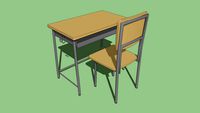 Anime School Desk Set