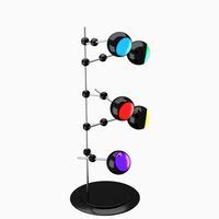 Modern floor lamp with five lights 3D Model