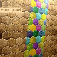Wood panel 3D 3D Model