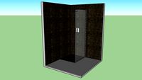 Filo, piatto doccia cladded 800mm x 1500mm in Pietra D'Avola, finitura bamboo