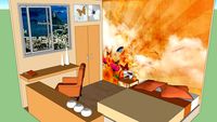 orange bedroom