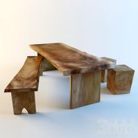 wood table set