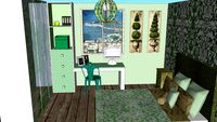 green bedroom