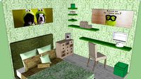 green bedroom