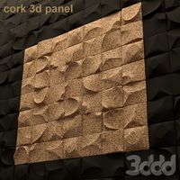 Cork 3d panel