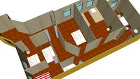 Model of apartment designed by great architect Wilhelm Schaub in St.-Petersburg.