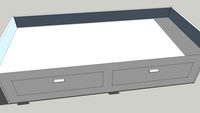IKEA Brimnes Onderstel slaapbank met 2 lades, wit