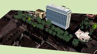 Malika Prime Hotel and other building at Amir Timur Square