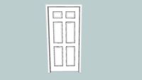 36 x 80 prehung interior six panel door with standard 356 casing