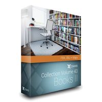 Volume 43 (FBX & OBJ): Books II: DVDs, Music CDs + Render Scene - CGAxis 3D Models