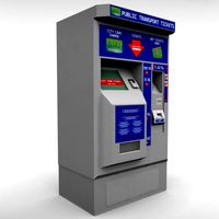 Bus stop ticket machine3d model