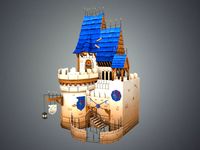 Low Poly Medieval Castle3d model