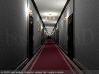 Fancy Hotel Corridor3d model