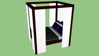 Highly Detailed & Accurate Four Poster Bed