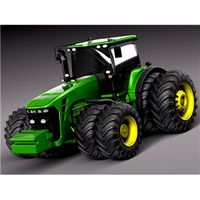 John Deere 8530 tractor twin wheels - 3D Model