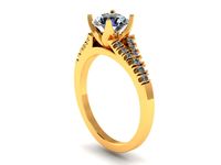 Love Pave Solitaire Ring 3D Model