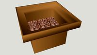 Pot with soil