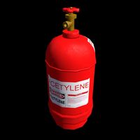 Low-poly gas acetylene ballon 3D Model