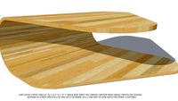 COFFEE TABLE LIGHT WD 2 SURFACE 42 SQ DESIGNED BY JOHN A WEICK RA