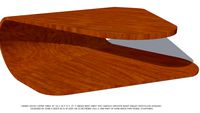 COFFEE TABLE CHERRY WD 2 SURFACE 42 SQ DESIGNED BY JOHN A WEICK RA