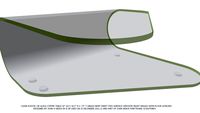 COFFEE TABLE GLASS 2 SURFACE 42 SQ DESIGNED BY JOHN A WEICK RA